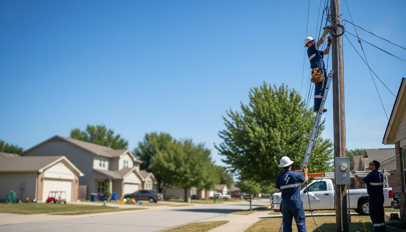 Residential electrician providing installation services in Loving, TX